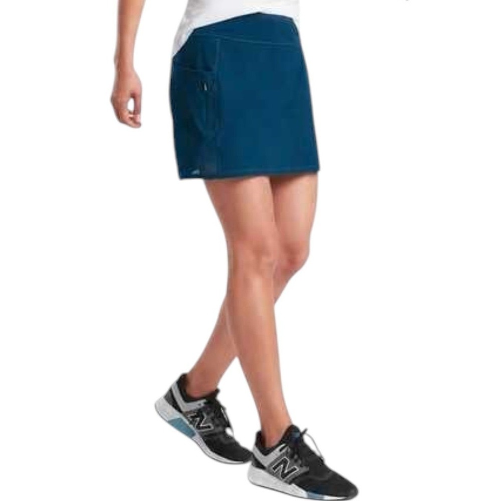 Athleta NEW Dobby Be Free Skort Teal Blue Athletic Running Tennis Skirt NWT XL